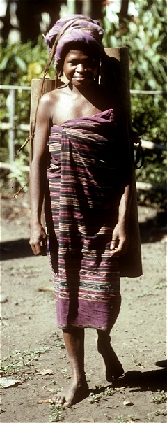 Woman on Alor in ikat sarong