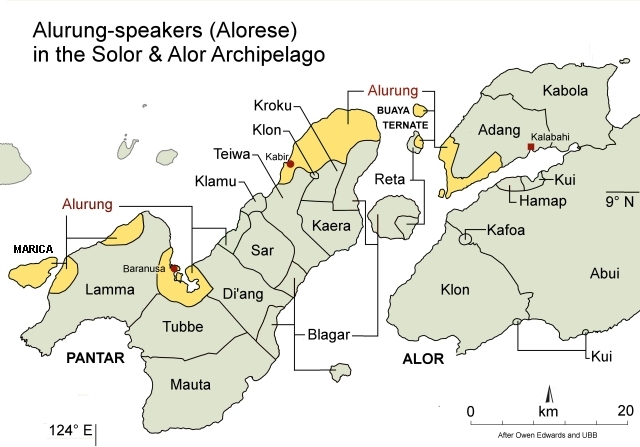 Map of Alurung language area