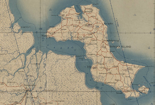 Map Bangka and Palembang