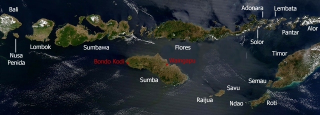 Map of Lesser Sunda Islands