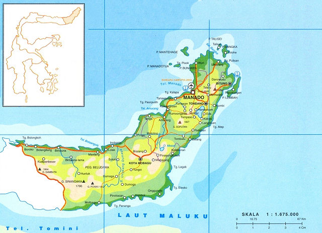 map minahasa