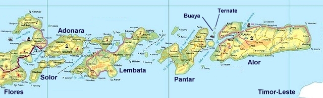 map Solor archipelago