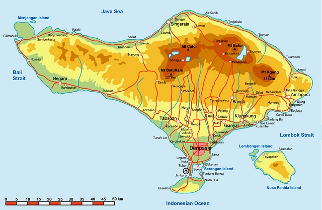 map Bali